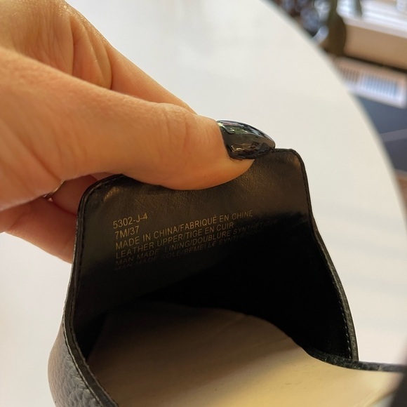 Saks Fifth Ave Black Leather Mule - 7 - Picture 3 of 4